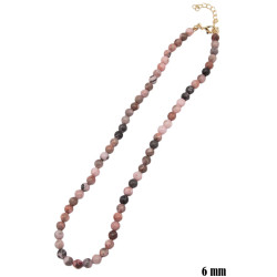 Naszyjnik z kamieni [rodonit] - MF39336